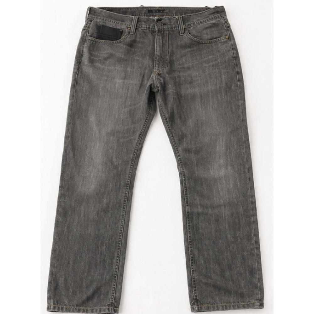 Levi's 514 Slim Straight Jeans Men's 36x30 Gray Wash Denim Zip Pocket Casual